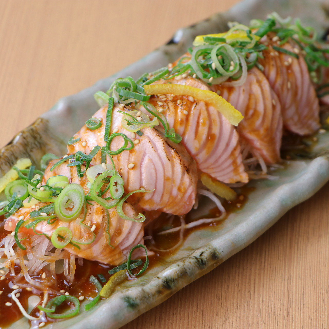 サーモンの焼きしゃぶ～ゆず風味～