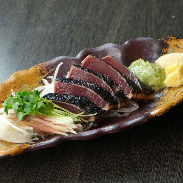 かつおの土佐造り～柚子ポン酢～