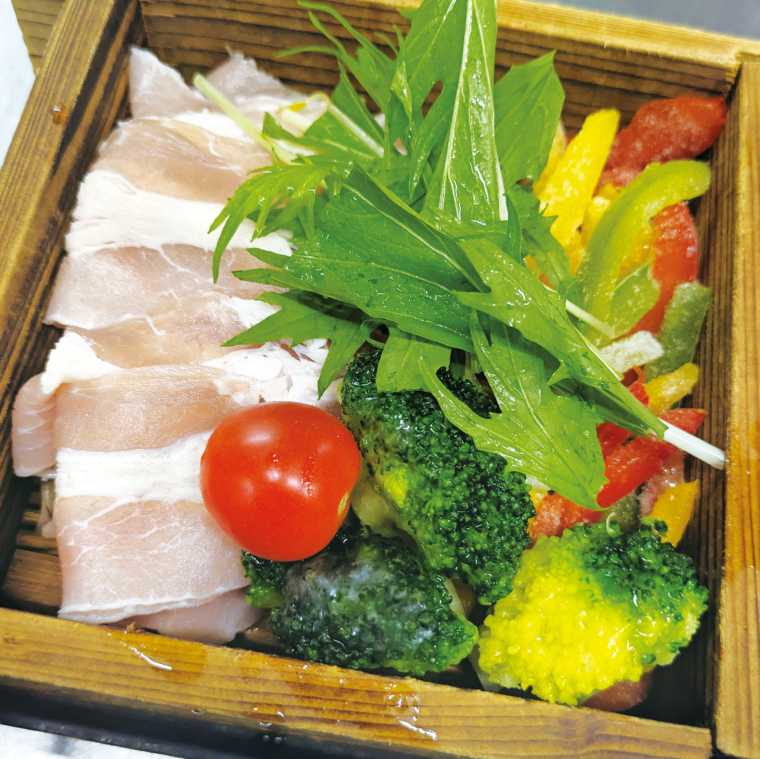 せいろ蒸し 豚バラと温野菜