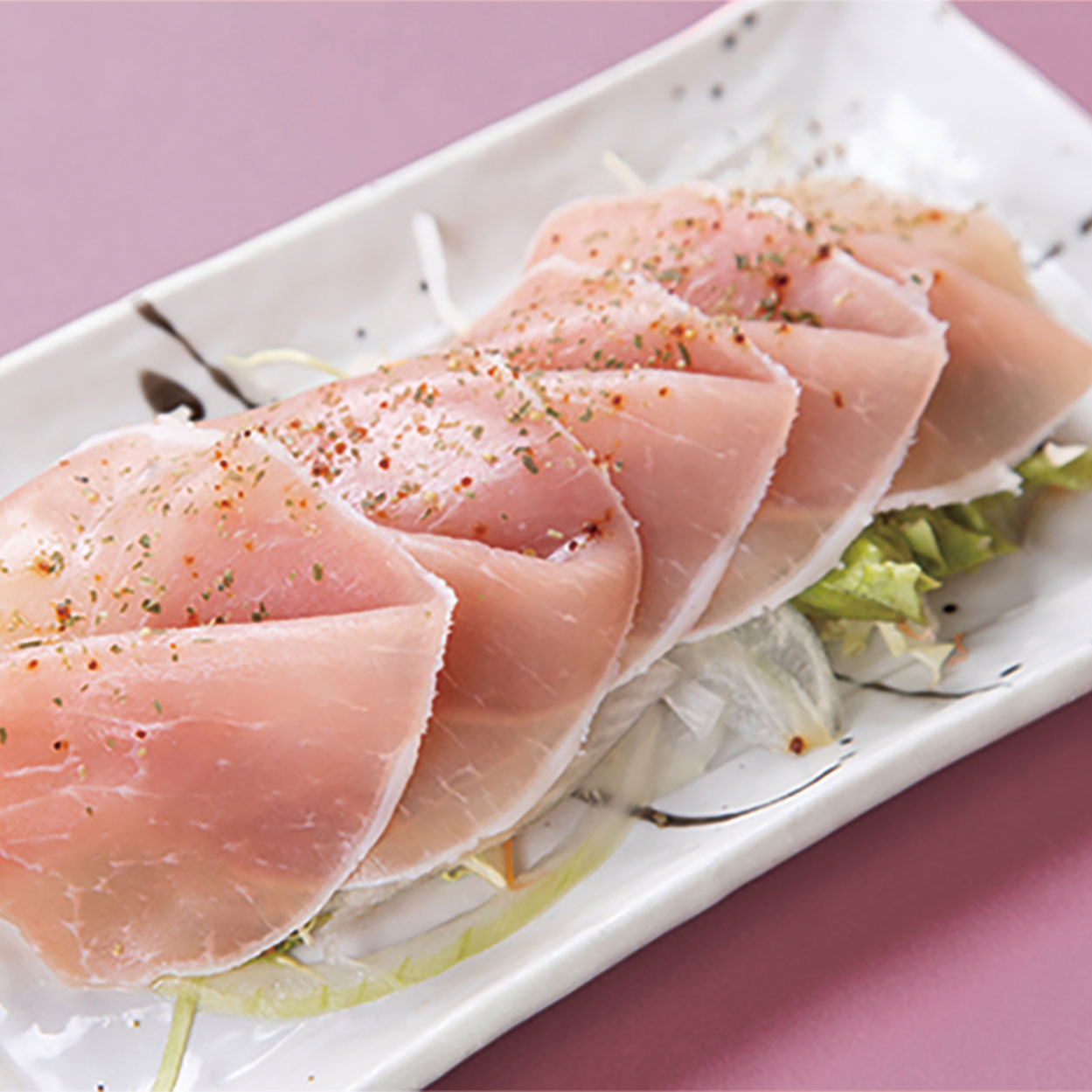 生ハムのゆずマリネ